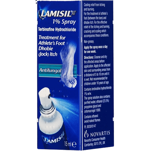 Novartis Lamisil 1% Spray Terbinafine Hydrochloride, 15ml