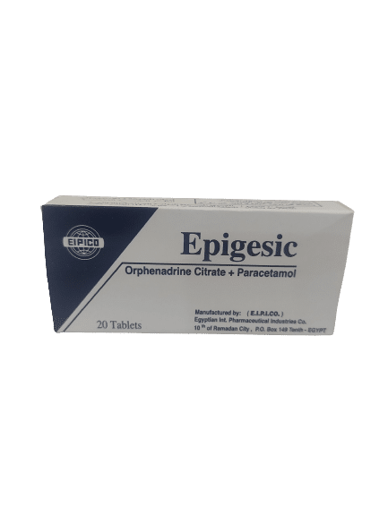 Eipico Epigesic Orphenadrine Citrate + Paracetamol, 20 Tablets